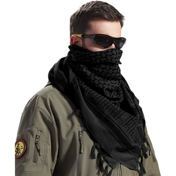 Army Black Shemagh - Black / Cotton Tactical Gear India