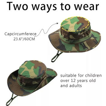 Boonie Hat - Woodland Camo Tactical Gear India