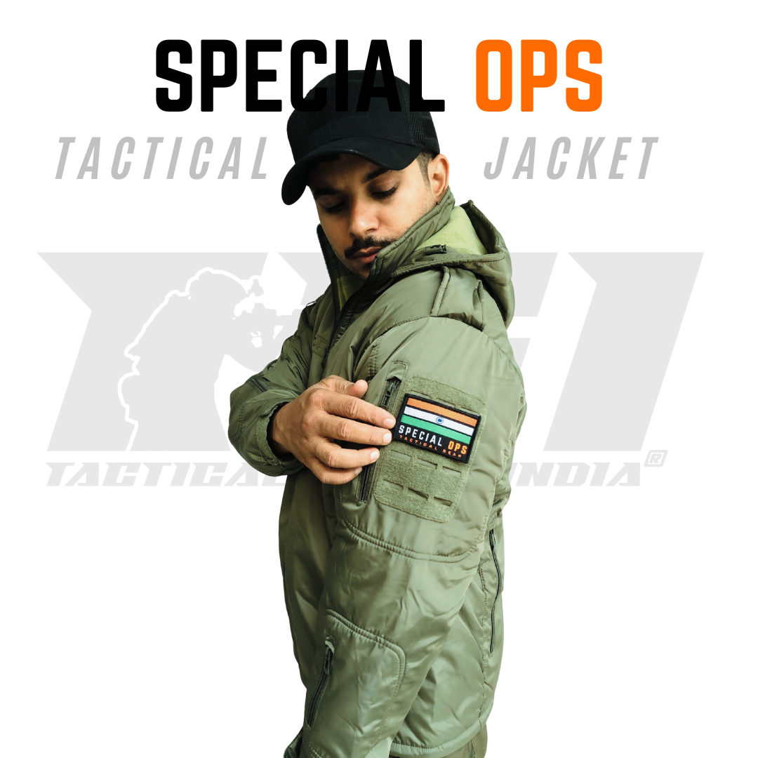 Interior view of the tactical jacket highlighting the soft, warm polar fleece lining.