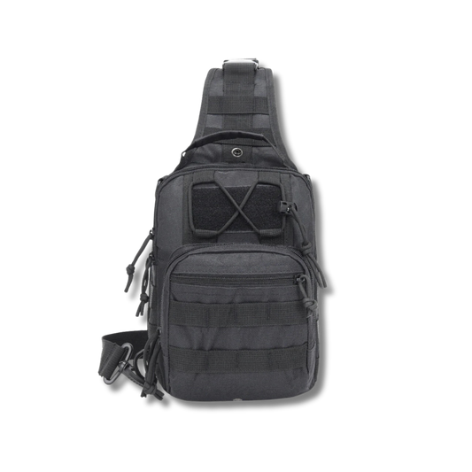 Marksman Tactical Sling Bag - BLACK | 500D Nylon EDC Crossbody |