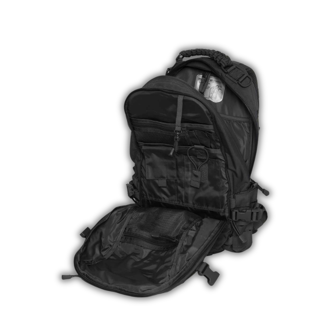 HUNTER TACTICAL BACKPACK - STEALTH BLACK Tactical Gear India