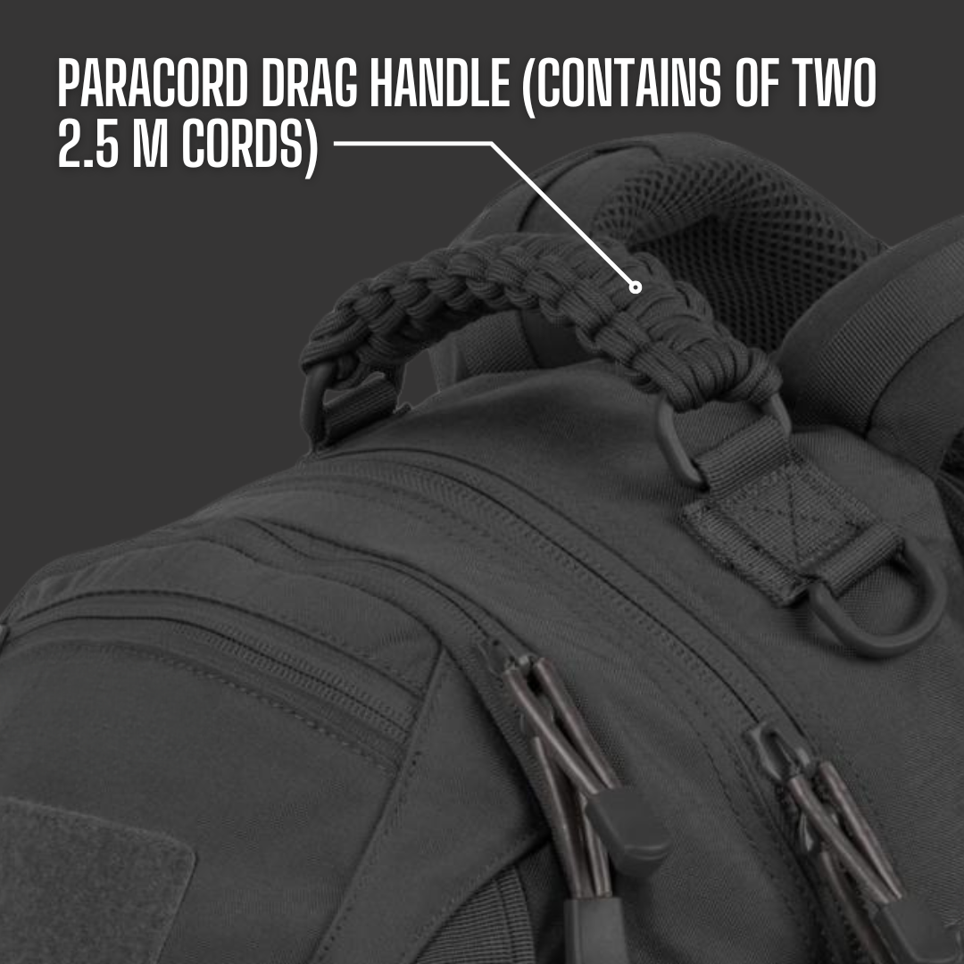 HUNTER TACTICAL BACKPACK - STEALTH BLACK Tactical Gear India