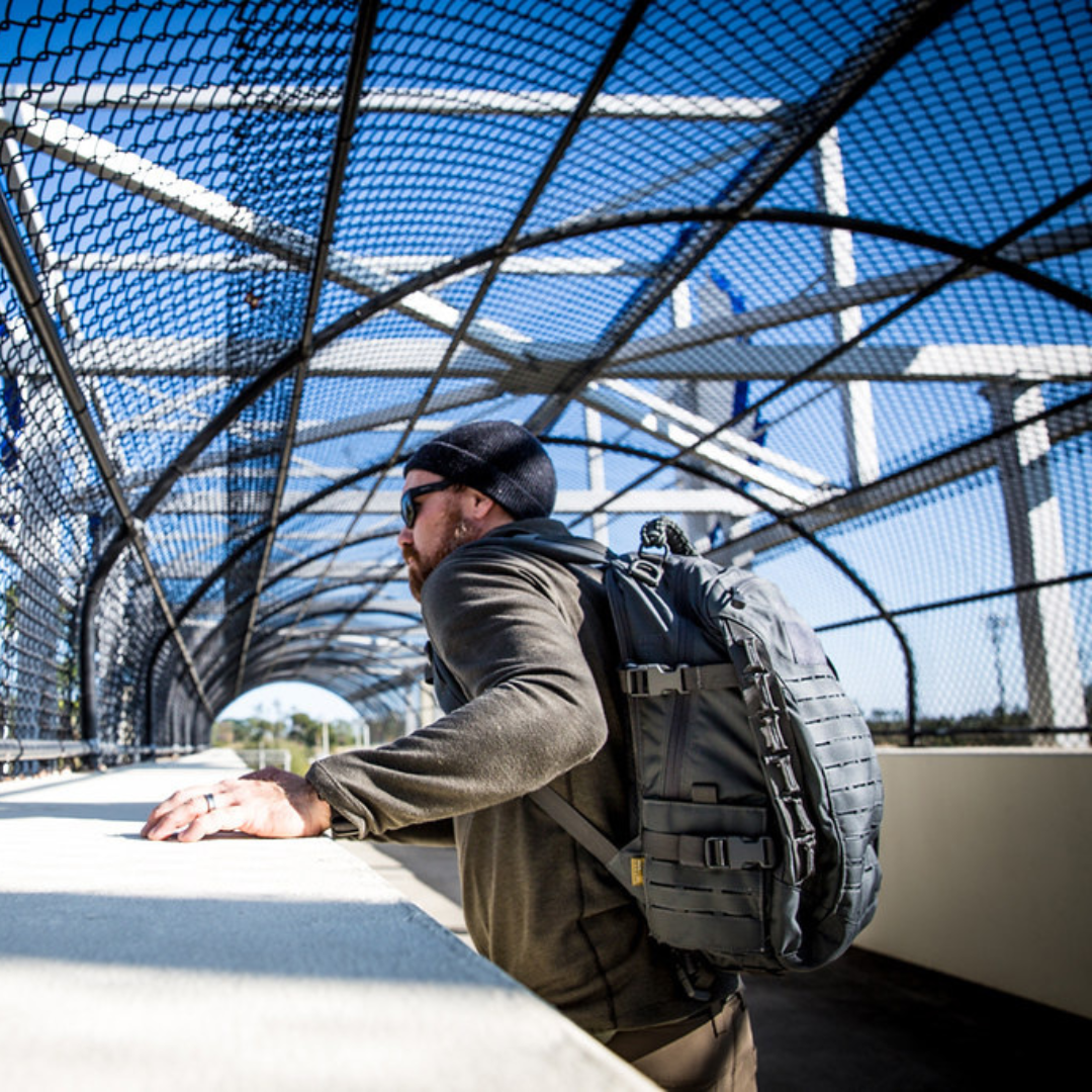HUNTER TACTICAL BACKPACK - STEALTH BLACK Tactical Gear India