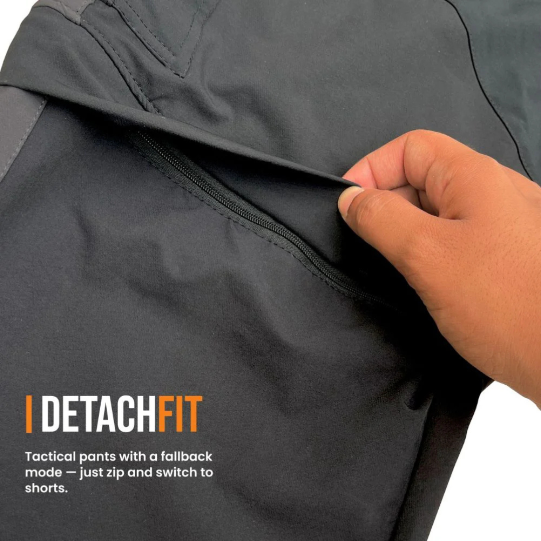 Men Zip-Off Dry Fit Durable Trekking Pants Grey Blue SPECIAL OPS