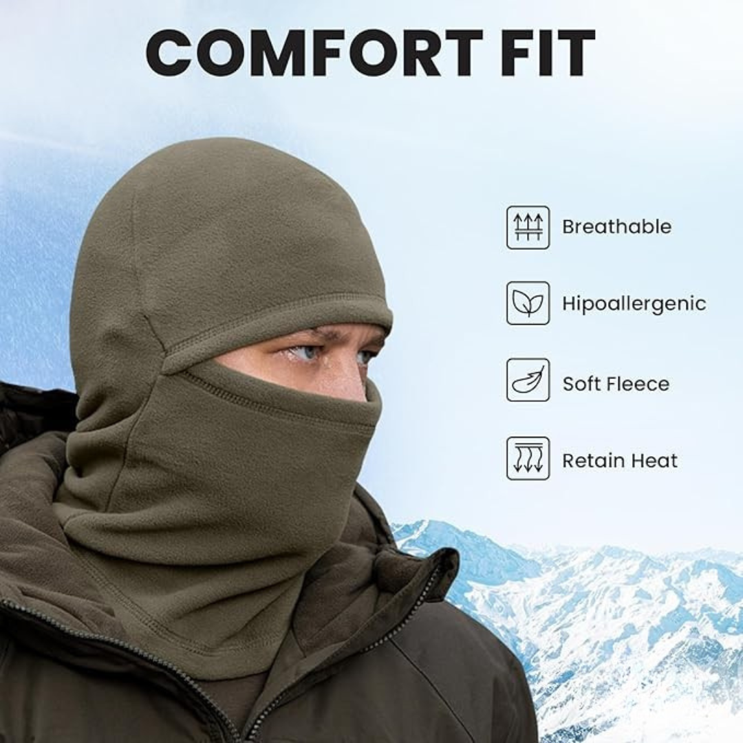 RefrigiWear 4-in-1 Stretch Knit Convertible Balaclava Face Mask, One Size Black At Men's Clothing Store - Foto 3