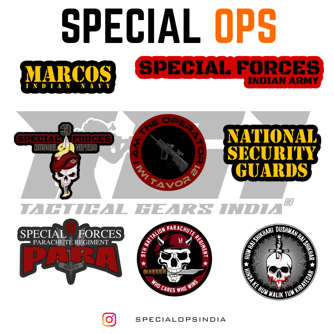 SPECIAL FORCES Stickers Combo - SPECIAL OPS INDIA SPECIAL OPS