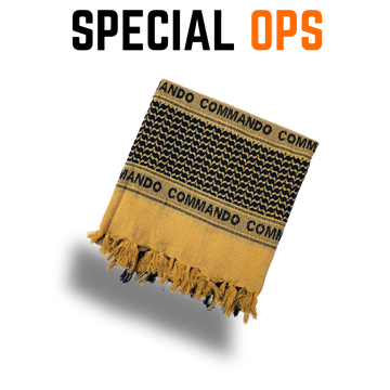 SPECIAL OPS Desert Camo Shemagh - Coyote Brown | Versatile Military Scarf SPECIAL OPS