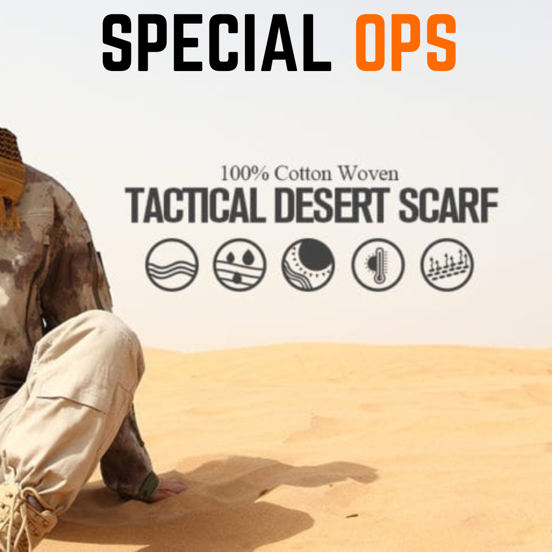 SPECIAL OPS Desert Camo Shemagh - Coyote Brown | Versatile Military Scarf SPECIAL OPS