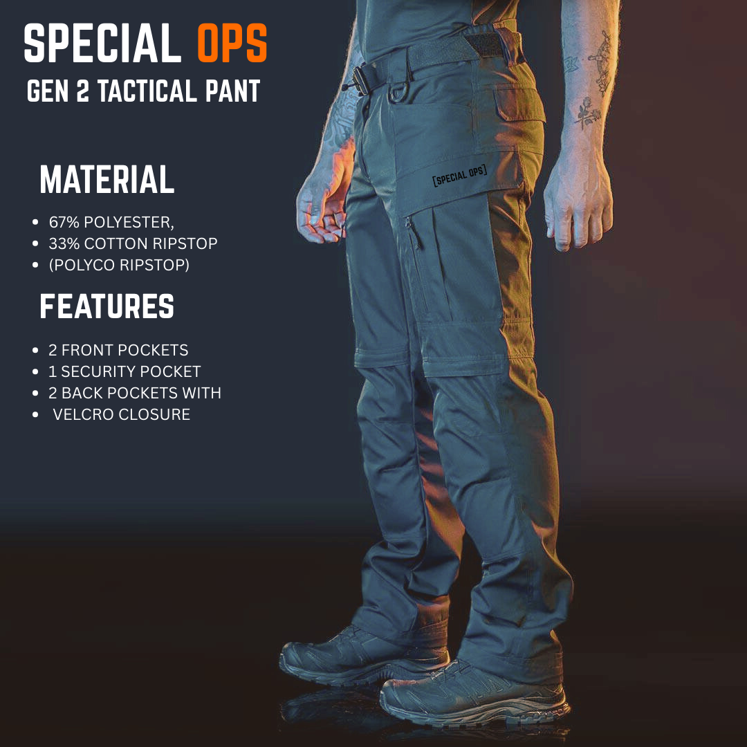 SPECIAL OPS RANGER TACTICAL PANT - 7-Pocket Combat Pants with Knee Armor Slots SPECIAL OPS Tactical Gear