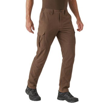 Brown Ripstop Spandex cargo pants for rugged terrain