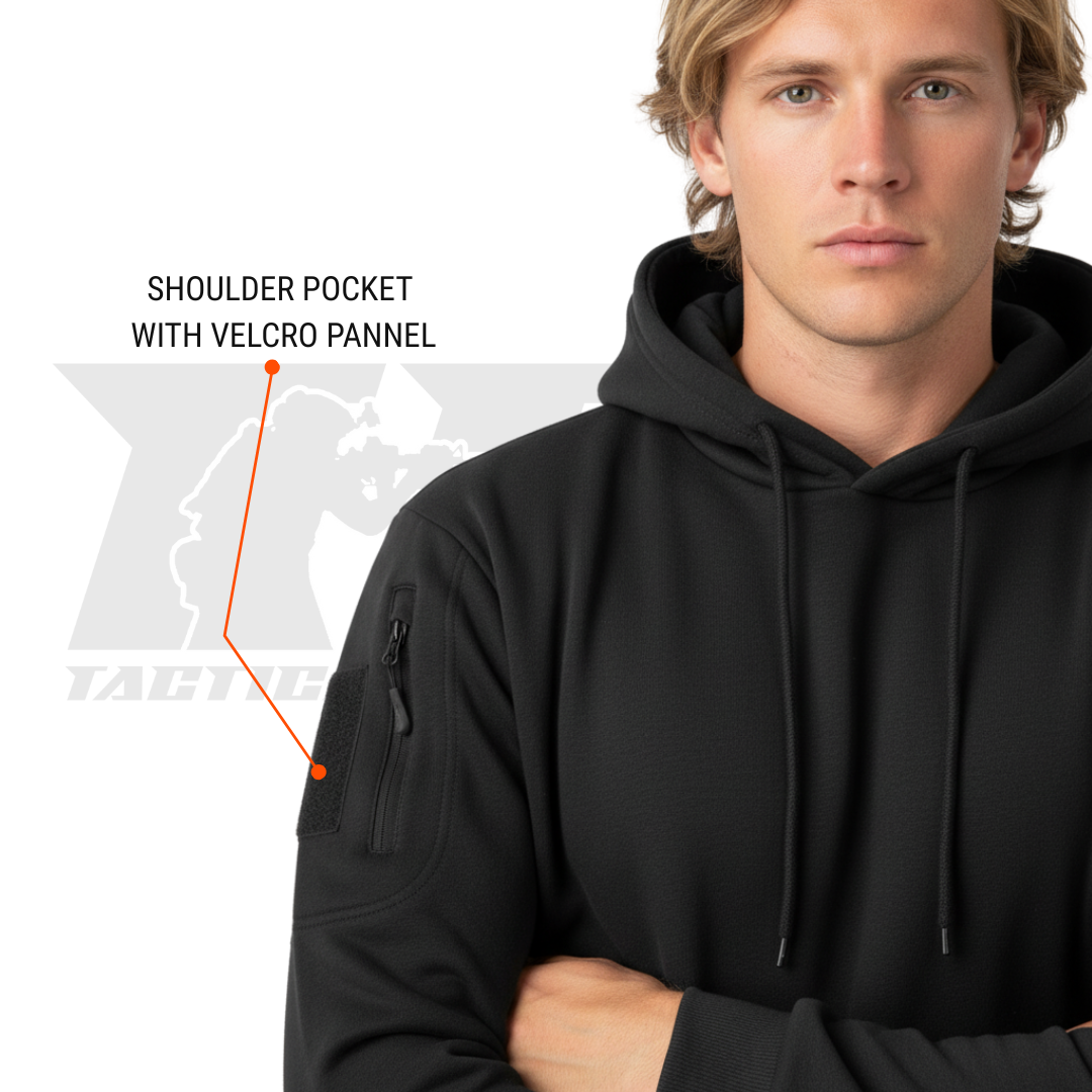 Special Ops Black Tactical Hoodie for winter operations