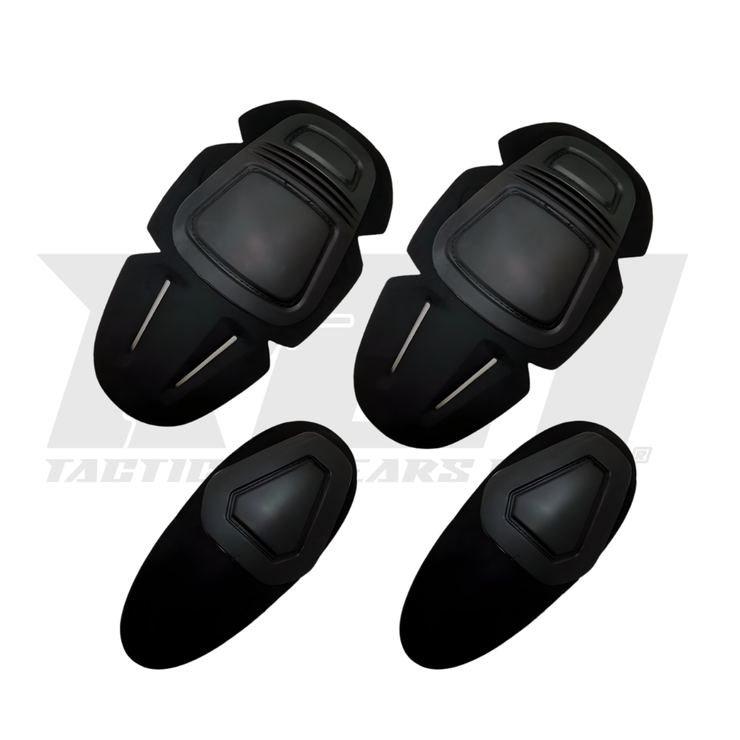 Close-up of tactical elbow pad showing flexible durable construction and impact protection