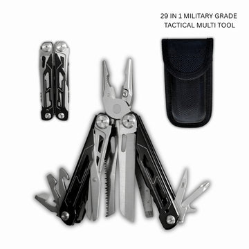 TACTIMAN 29-in-1 military grade tactical multi tool with 440 stainless steel blade fully open