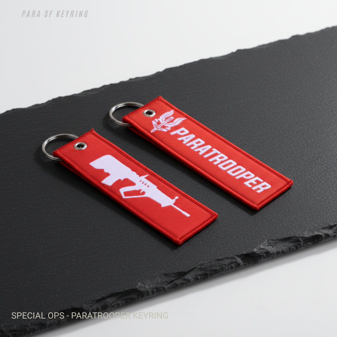 Authentic Indian Army Paratrooper woven keyring - military-grade tactical accessory for defence collectors and servicemen