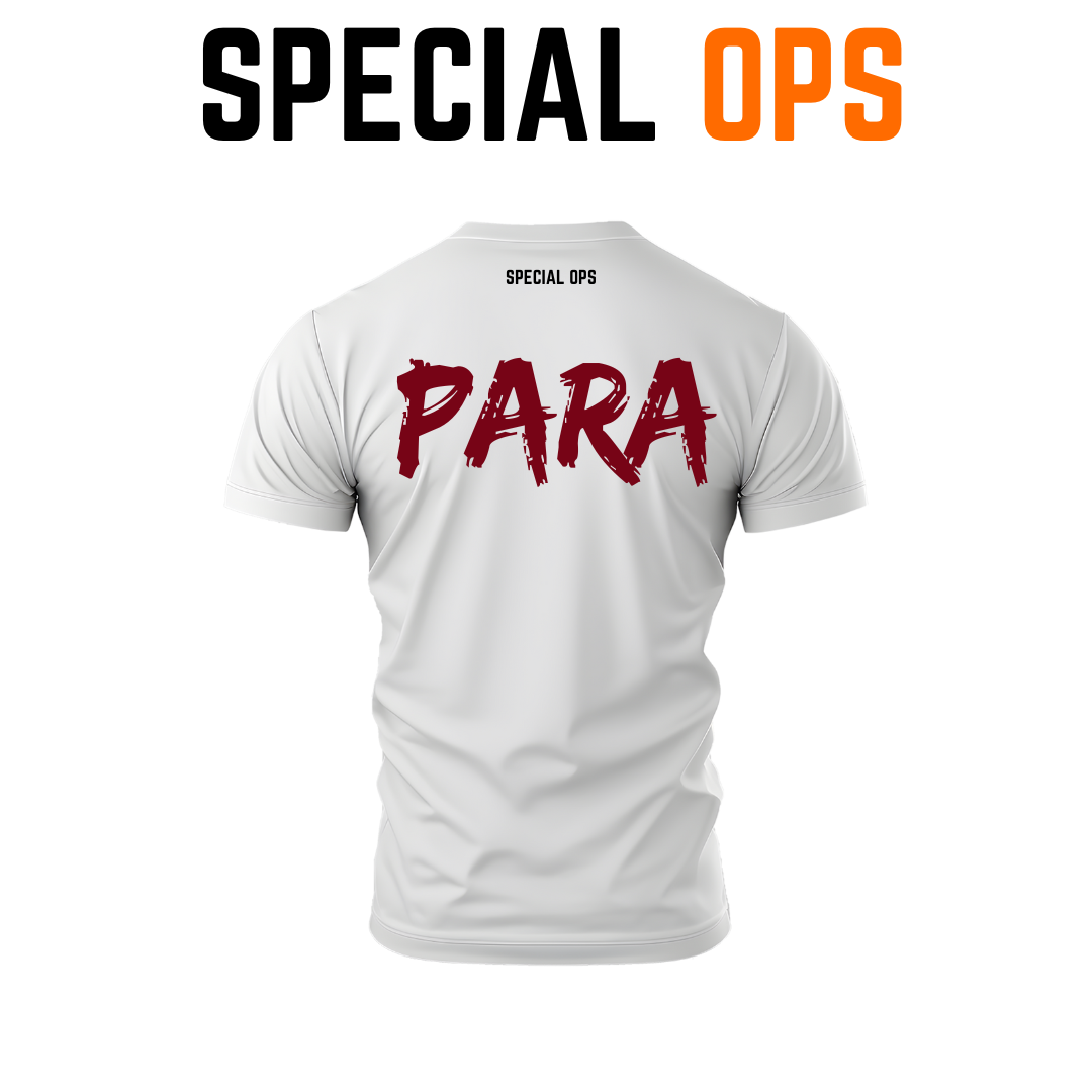 Elite Special Forces White T-Shirt - 'Balidan' Motto for Tactical Training & Summer Workouts