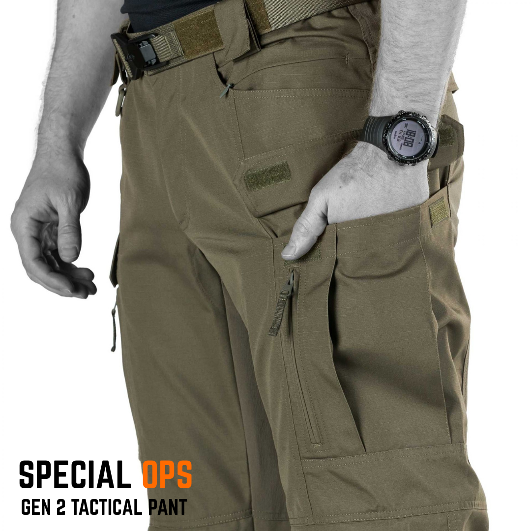 Tactical Pants with Elastic Inner Pockets - Velcro-Flap Security for Gear Storage