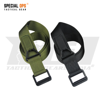 SPECIAL OPS tactical rigger belt in olive green with metal buckle and nylon webbing for adjustable waist sizes