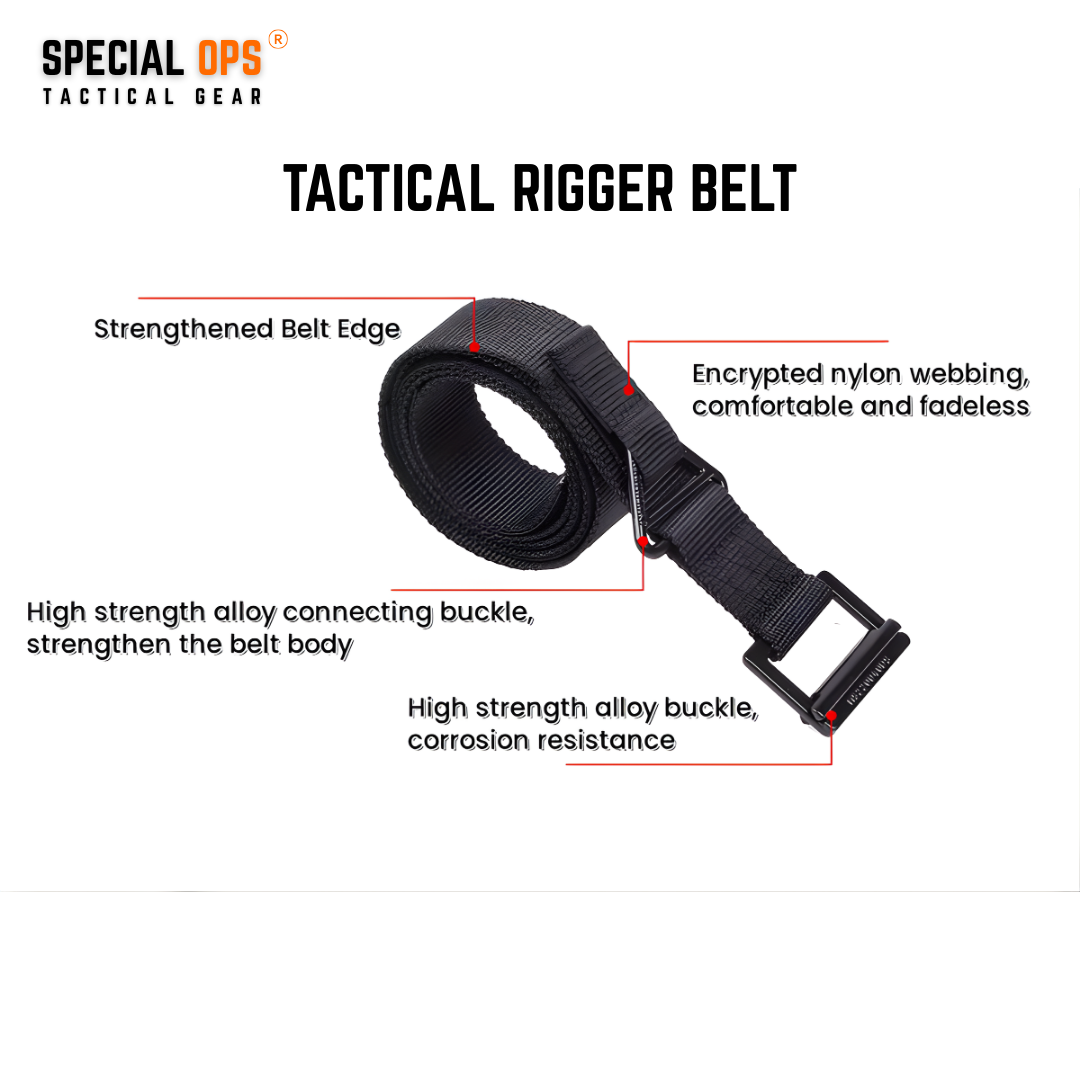 Lightweight nylon rigger belt in olive green showing durable construction and adjustable sizing from 30 to 36 inches