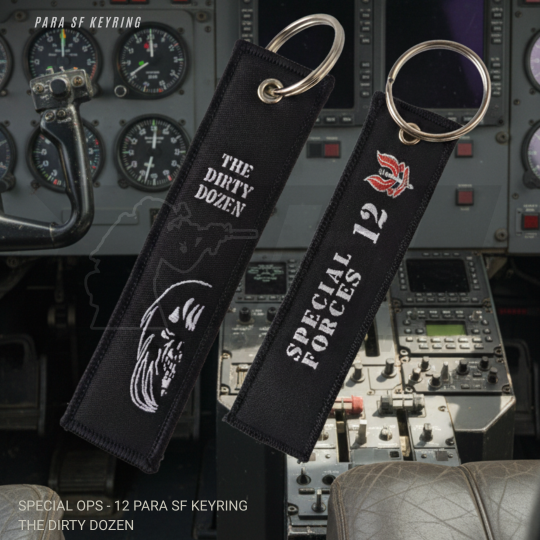 12 PARA Special Forces woven keyring with maroon beret insignia for Indian Army personnel and defence enthusiasts