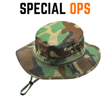 Boonie Hat - Woodland Camo Tactical Gear India