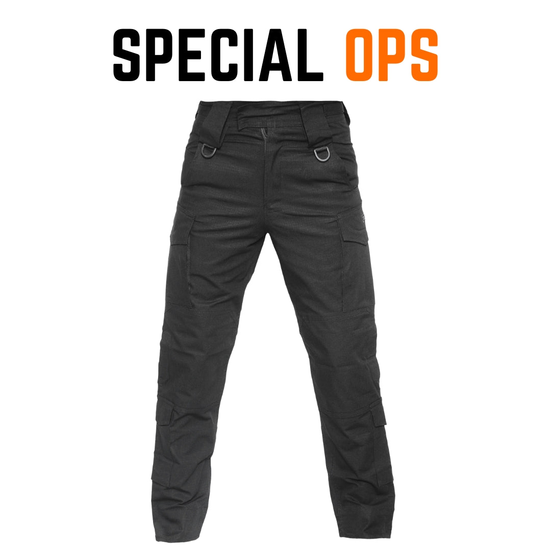 SPECIAL OPS 10-Pocket Tactical Cargo Pants in Olive Green, worn in a field environment