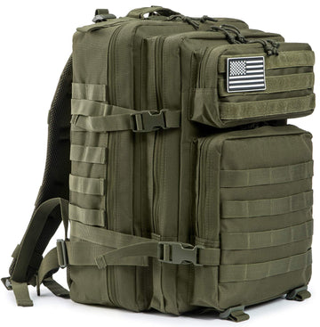 SPECIAL OPS 45L tactical backpack in olive green with MOLLE webbing system for outdoor adventures