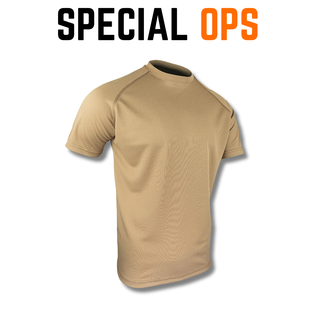 Tactical T-Shirt Worn During Workout – Moisture-Wicking Fabric Technology