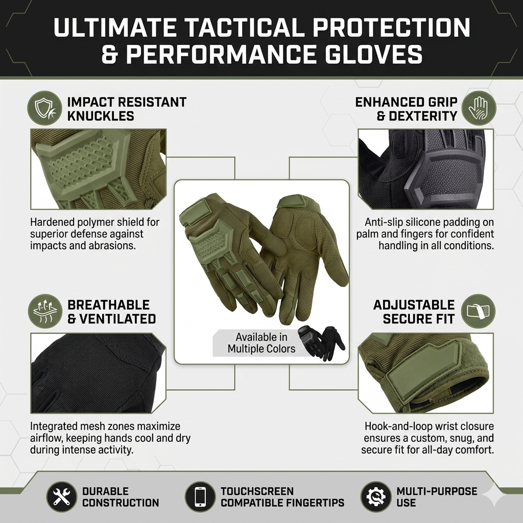 Anti-slip textured palm grip on tactical riding gear for enhanced throttle control.