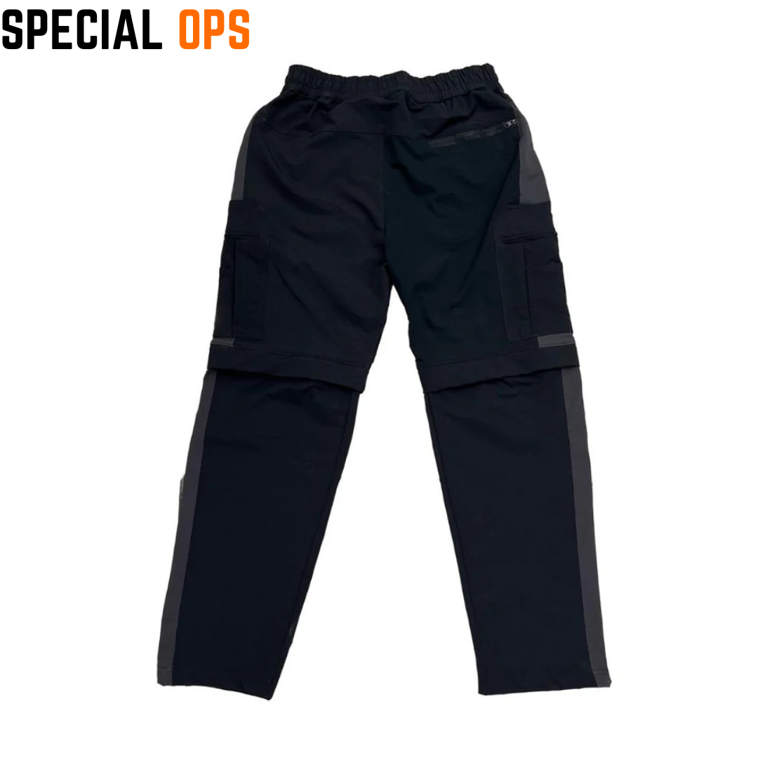 Men Zip-Off Dry Fit Durable Trekking Pants Grey Blue SPECIAL OPS