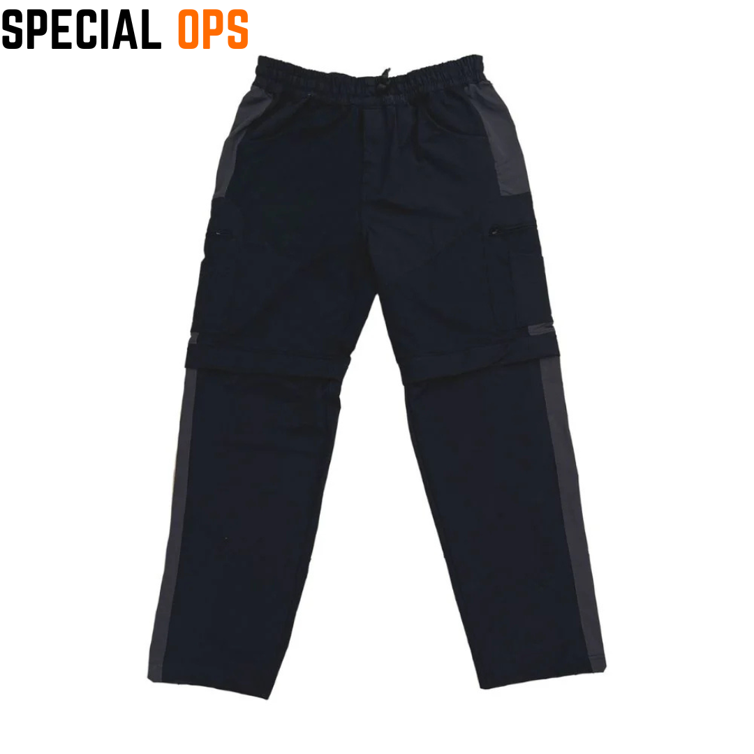 Men Zip-Off Dry Fit Durable Trekking Pants Grey Blue SPECIAL OPS