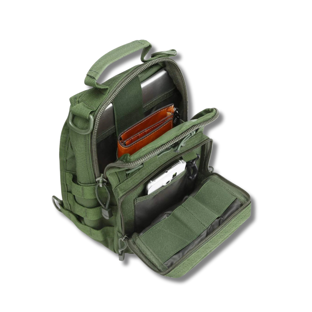 Durable Military-Style Sling Bag for Hiking, Trekking, and Outdoor Adventures