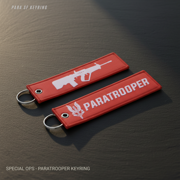 Premium tactical Paratrooper keyring made with durable woven textile technology for Indian Special Forces supporters