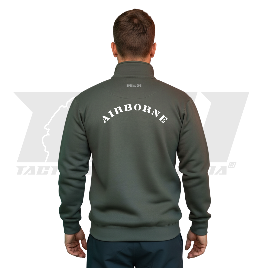 Windproof winter jacket for men in military olive green with thick fleece lining rated for 0 degree temperature