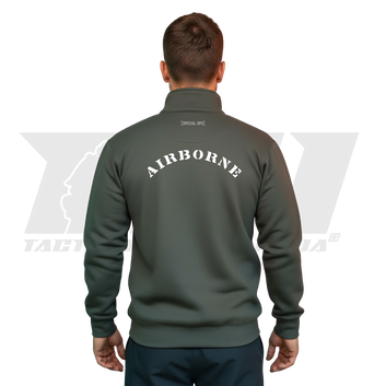 Windproof winter jacket for men in military olive green with thick fleece lining rated for 0 degree temperature