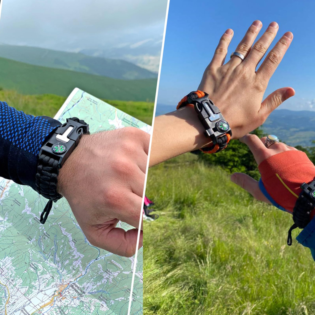 Lightweight paracord bracelet with 12 feet rope for survival situations