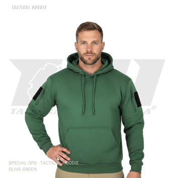 Tactical Hoodie Olive Green | Special Ops Winter Gear India