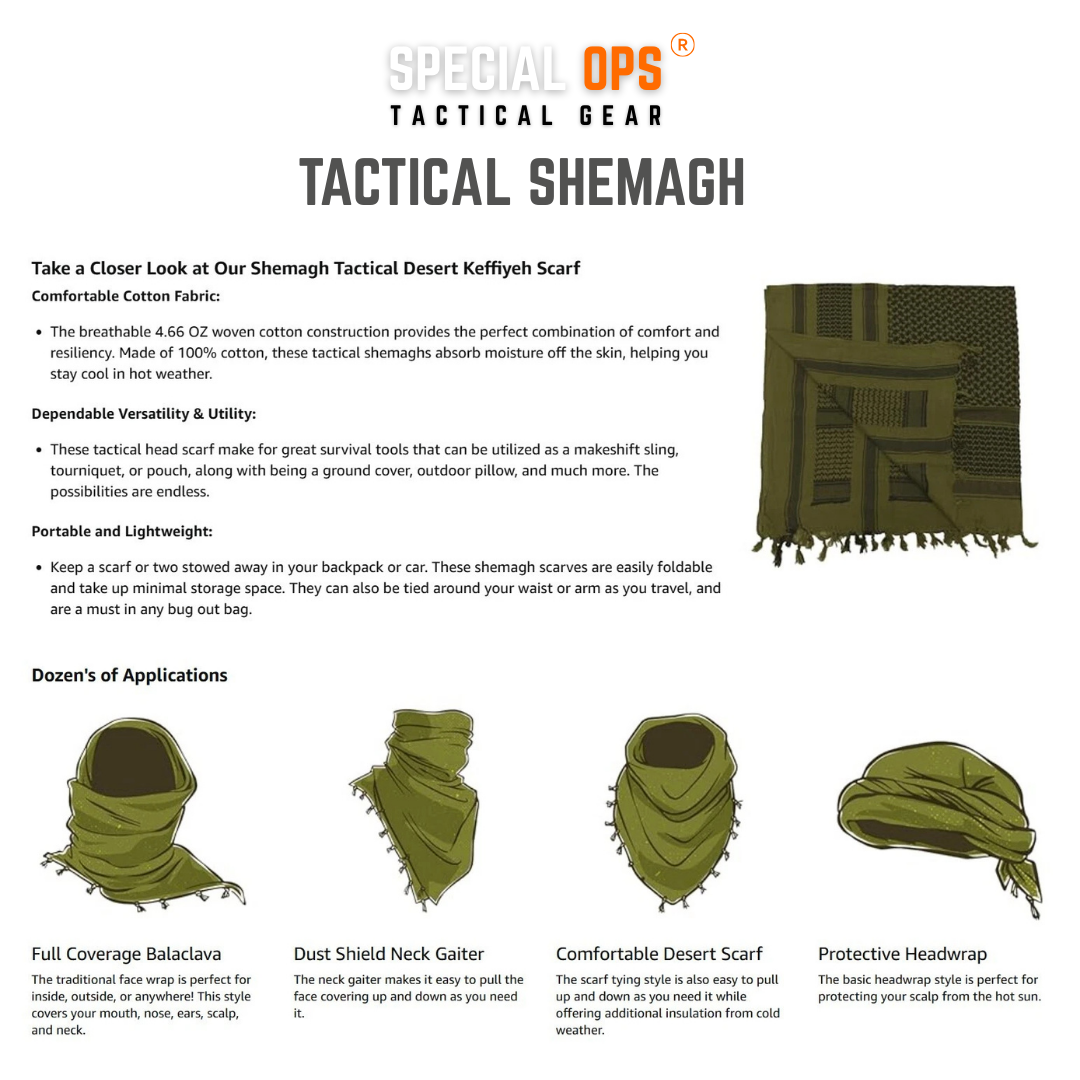Tactical Shemagh Military Scarf | SPECIAL OPS India SPECIAL OPS