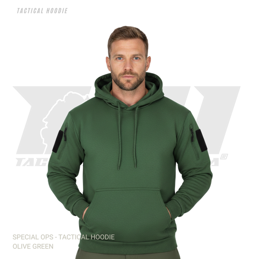 Tactical Hoodie Olive Green | Special Ops Winter Gear India