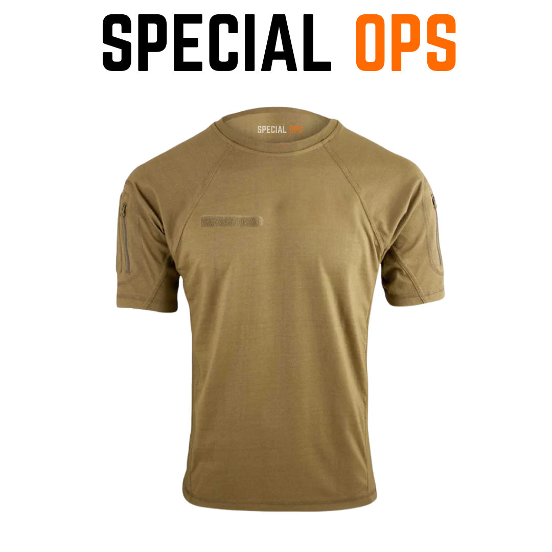Special Ops Tactical T-Shirt – Military-Grade Performance Shirt with Zippered Arm Pockets