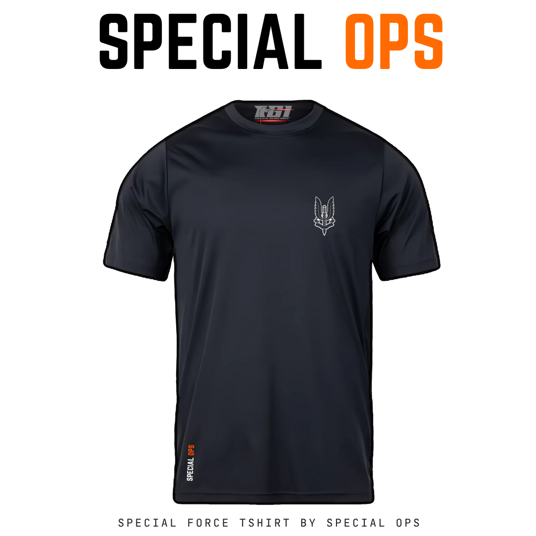 Durable Special Ops T-shirt featuring 'Balidan' sacrifice design, ideal for training and casual wear.
