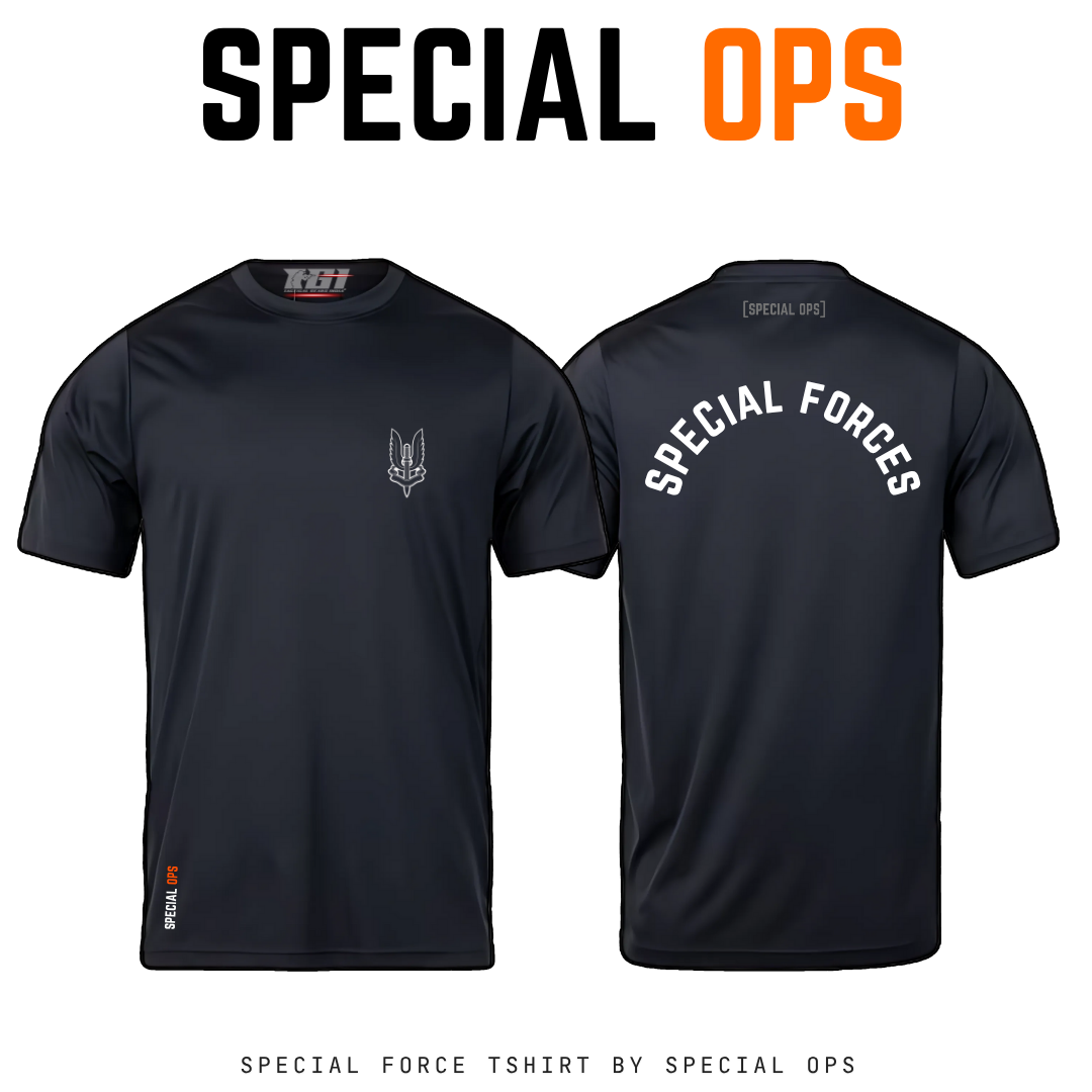 Special Force Balidan T-Shirt by Special Ops in dry fit fabric with 4-way stretch and tactical print